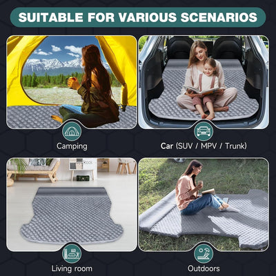 ESLA TModel Y Mattress - Self - Inflating Memory Foam Bed Air Mattress For Model Y, Thickened Travel Camping SUV Sleeping Pad With Storage Bag - EaseUniversal